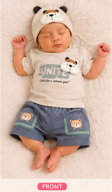 🧸 Cozy Bear Newborn Outfit Set 🧸
