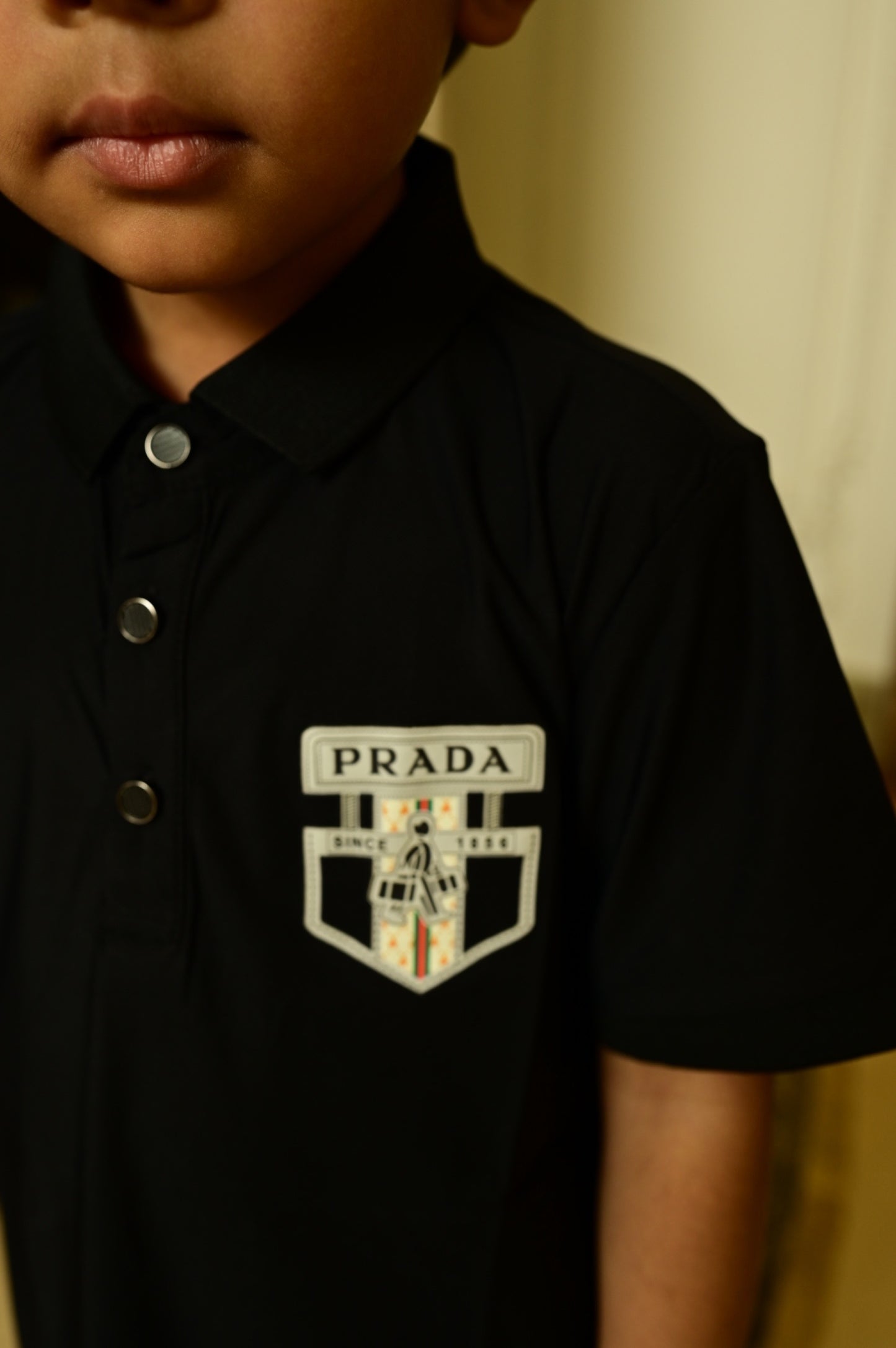 ✨ Prada Kids Premium Black Polo T-Shirt 👕🌟