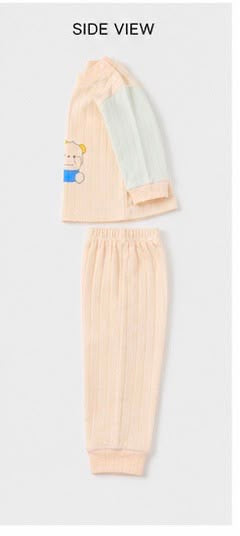 Baby Bear Ribbed Winter Co-Ord Set | Soft Cotton Full Sleeve Outfit for 0–3 Months