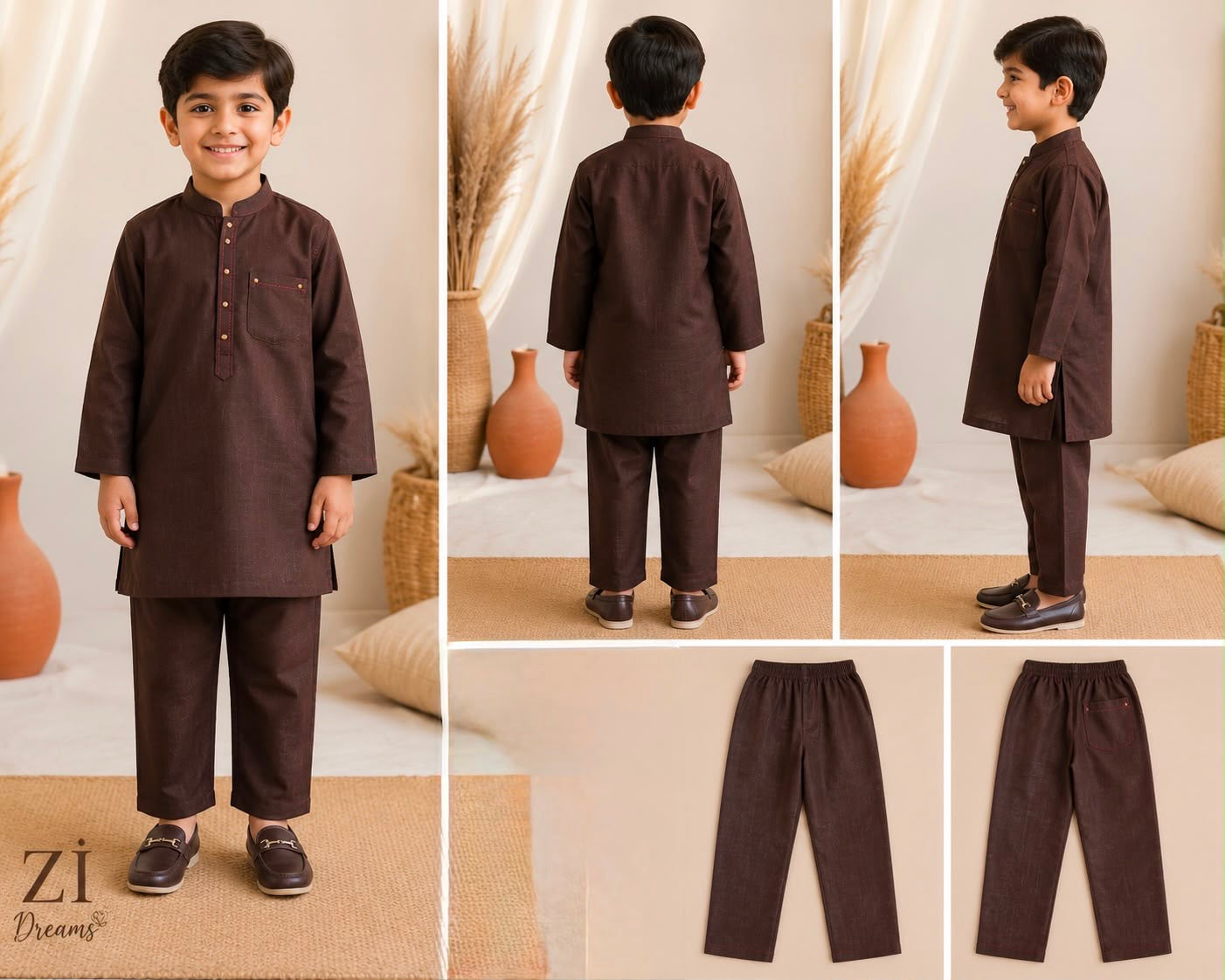 Boys Premium Cotton Kurta Trouser Set | Traditional Ethnic Wear 👦