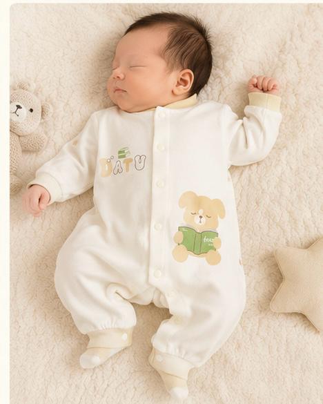 Baby Cotton Romper | Soft & Comfortable Full Sleeve Jumpsuit 👶✨