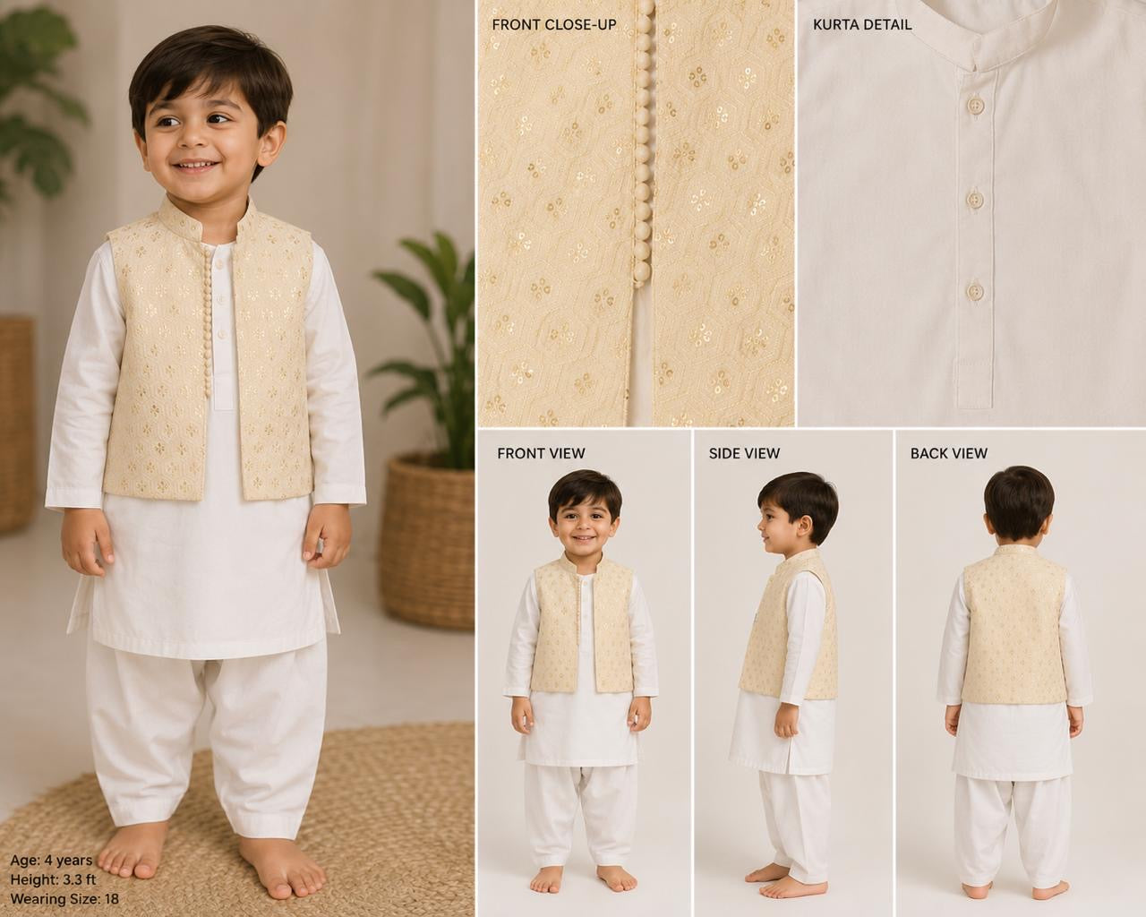 👑 Ivory Prince Waistcoat Set 👑