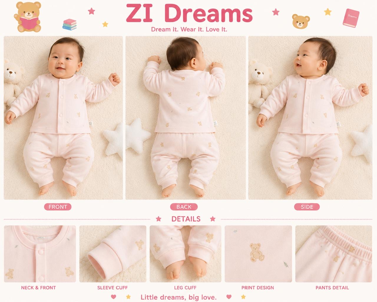 🧸 Soft Snuggles Baby Lounge Set 🩷