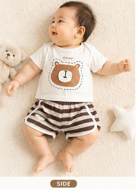 Baby Cotton T-Shirt & Shorts Set | Soft & Comfortable Summer Outfit 👶✨