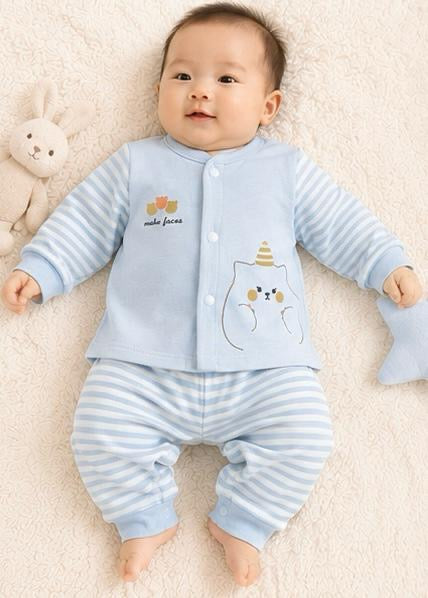 🐱 ZI Dreams Cat Print Baby Cotton Night Suit 🌙