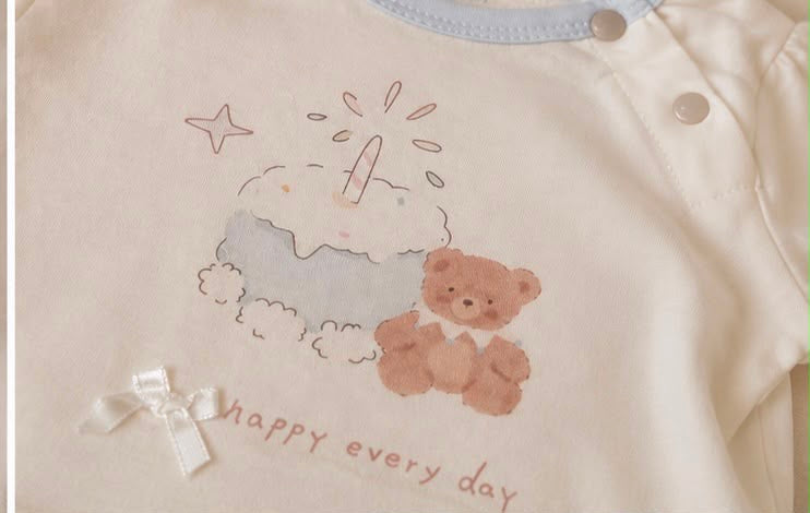 Happy Every Day Newborn Girls 2-Piece Cotton Short Set | Soft & Breathable