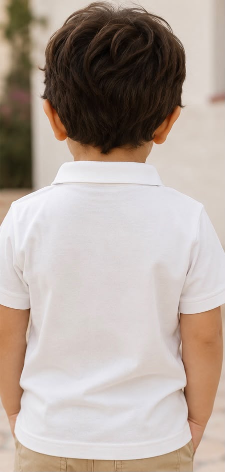Armani Jeans Kids White Premium Polo T-Shirt