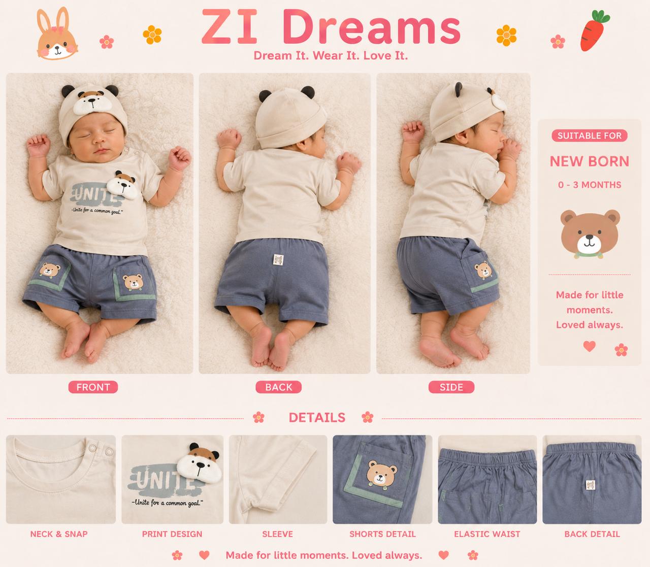 🧸 Cozy Bear Newborn Outfit Set 🧸