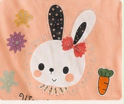 🐰 Cute Bunny Ruffle Tee Set 🩷