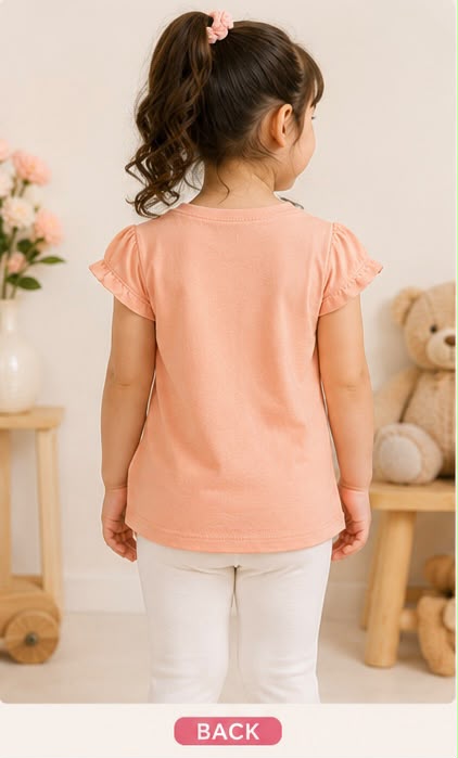 🐰 Cute Bunny Ruffle Tee Set 🩷